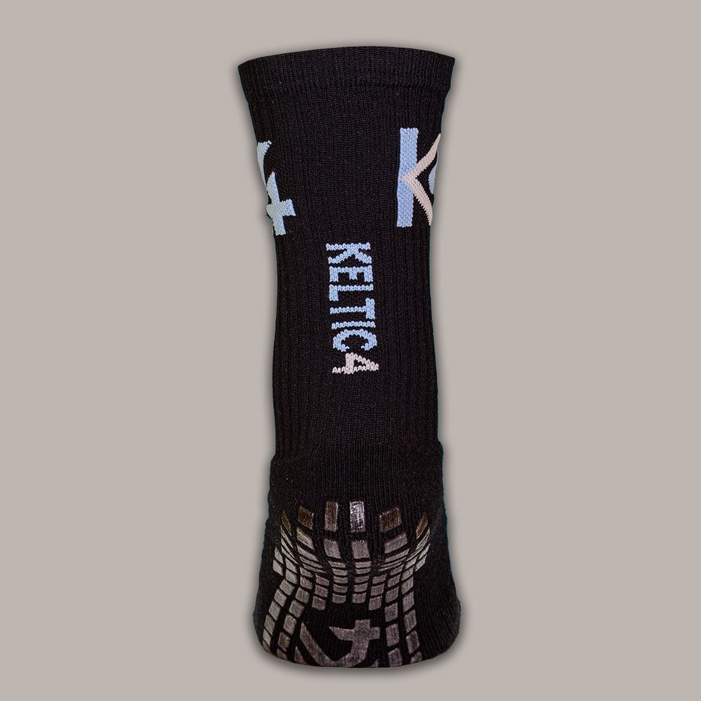 K-Elite Grip Socks Black / Light Blue - Image 3